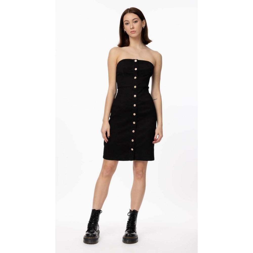 NWT honey suckle | dark wash denim midi dress